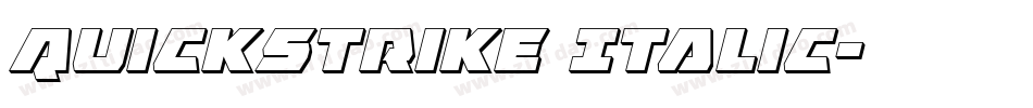 QuickStrike Italic字体转换